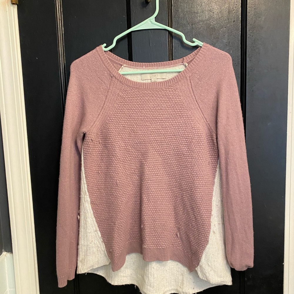 Loft contrasting sweater. Size medium.